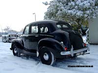 Austin A40 in the snow