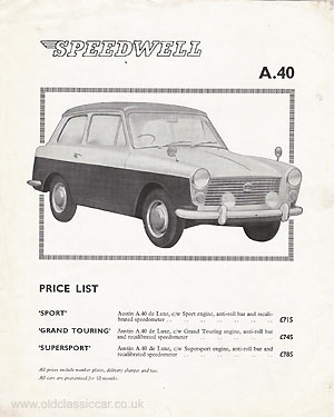 A40 Speedwell Supersport