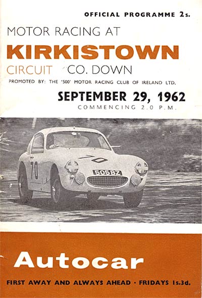 Speedwell Sprite on a race programme cover