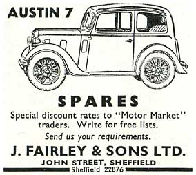 Seller of Austin 7 car spares
