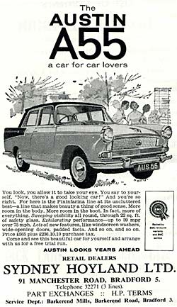Advert for the Austin A55 Cambridge Mk2