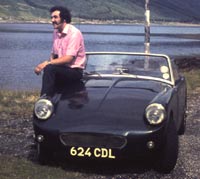 A Mk1 Sprite fitted with Ashley bonnet