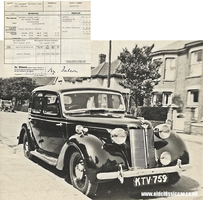 An Austin Sixteen parked at the roadside