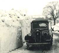 Austin Ruby car in the snow