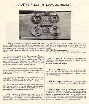 Bowden brakes conversion for the Austin A7