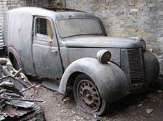 A rare surviving Austin Eight van
