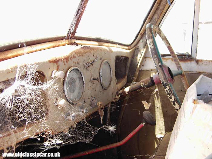 Ute interior complete with cobwebs