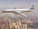 BOAC Britannia airliner over New York