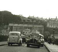 Cars on a bridge