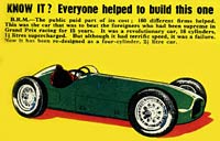 The V16 BRM GP car