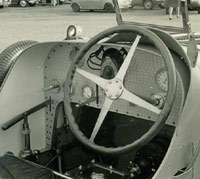 The Bugatti's engine-turned dashboard