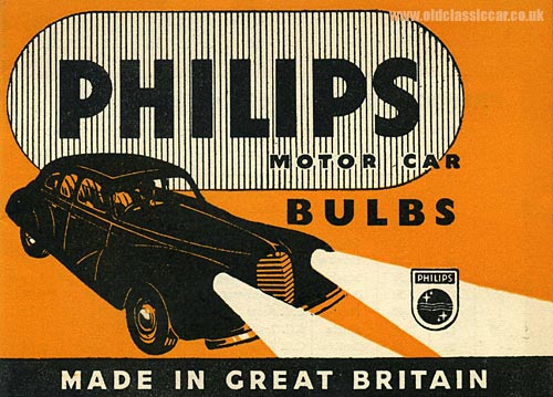 Leaflet about car bulbs
