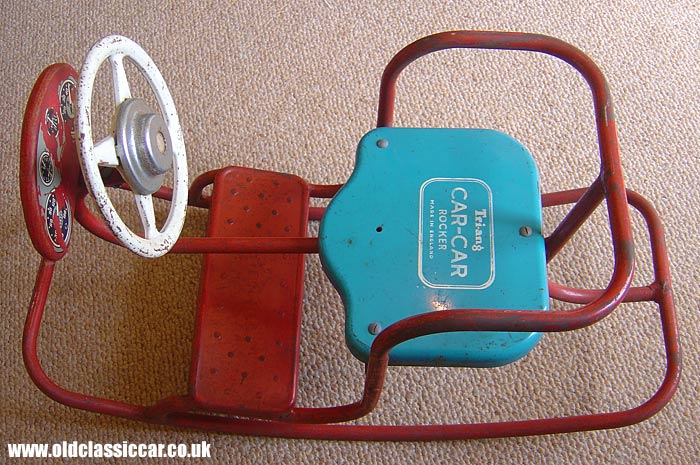 Tri-ang car-car rocking toy from the 1950s