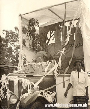 decorated car in Ceylon