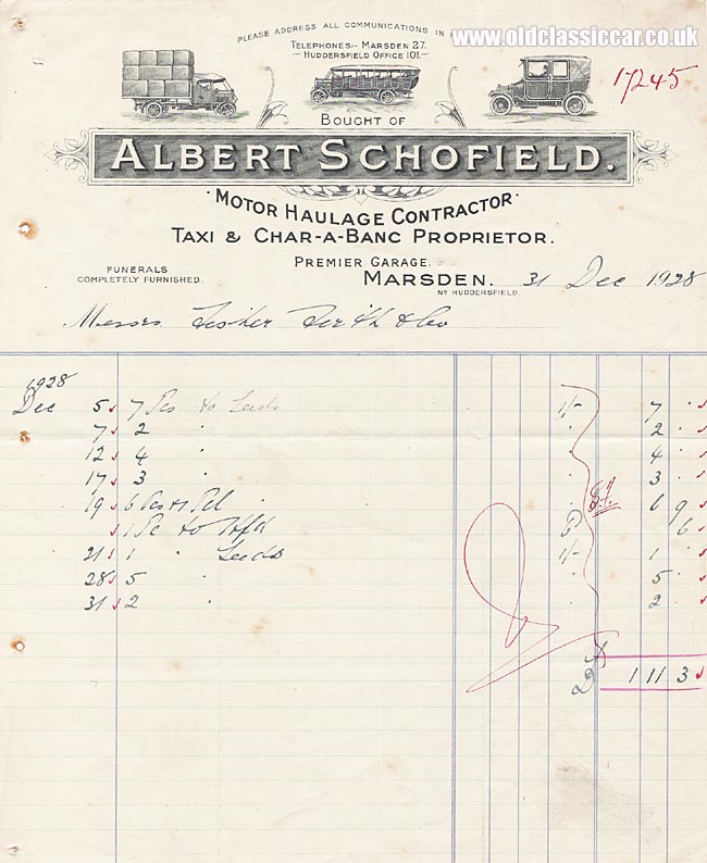 Charabanc, taxi and lorry operator