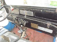 The Jeep's interior prior to restoration work starting
