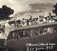 1930s coach overlooking Monaco