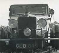 Head-on view of the car.