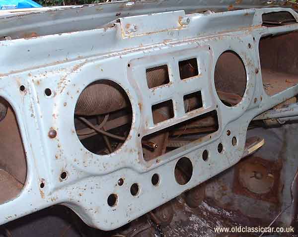 The dashboard was showing early signs of corrosion