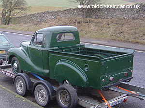 Austin A40 Pickup - rear view on trailer