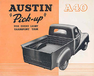Austin A40 Pickup - brochure cover