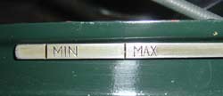 markings on the oil dipstick