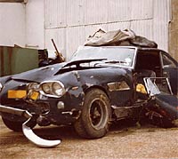 Crashed Ferrari