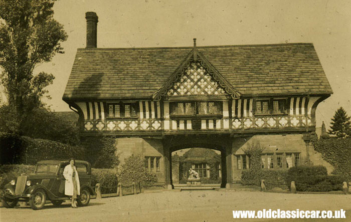 Ford Model Y parked outside a country residence