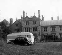 Ford Pilot and an old caravan