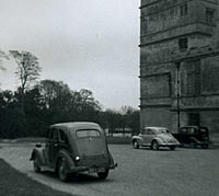 Rear view of a 1937 Ford 7W car