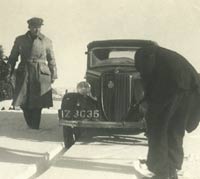 Ford 8hp motor-car in snow