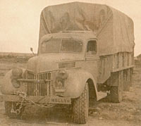 A V8 Ford army truck in the war