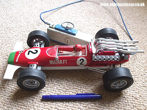 A remote control Gama racing car