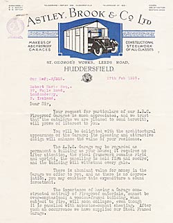 Letter about new garages