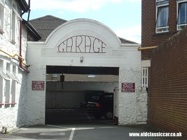 old garage in Wales