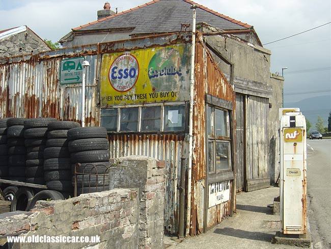 old garage in Wales