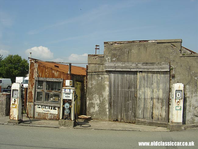 old garage in Wales