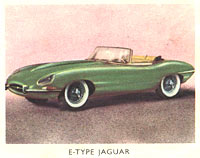 Jaguar E-Type sportscar sticker