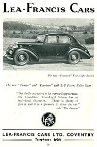 Lea Francis 14hp car of 1946