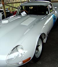 Jaguar E Type lightweight prior to Practice...