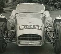 Front-on view of the Lotus 7