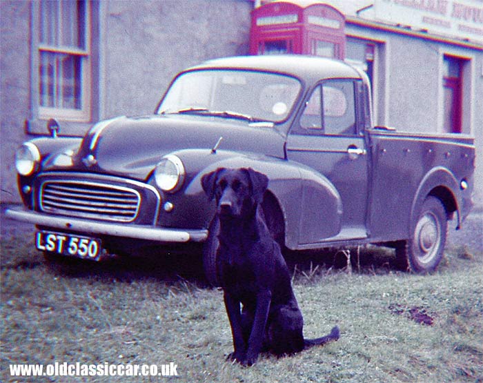 A Morris Minor pickup truck