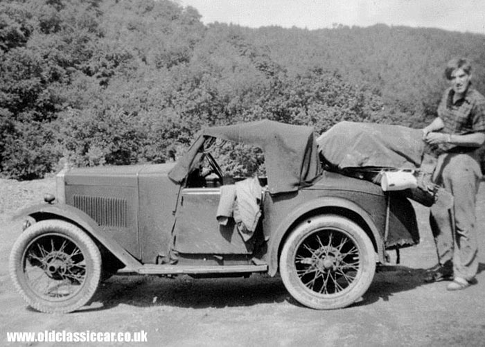 Two seater vintage Morris Minor