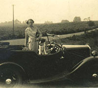 A Morris 8 in the Cotswolds