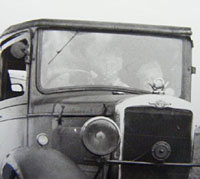 Looking into the Morris' cab