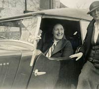 Two ladies with the Morris 8