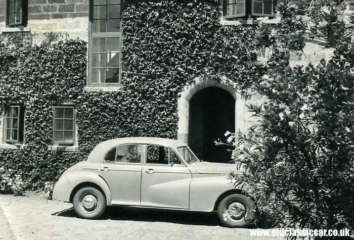 A six cylinder Morris saloon car