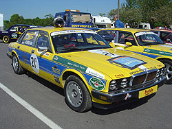 Jaguar XJ40 in the Oulton Park paddock prior to qualifying