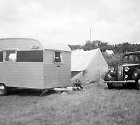 The Vauxhall and a Pemberton caravan