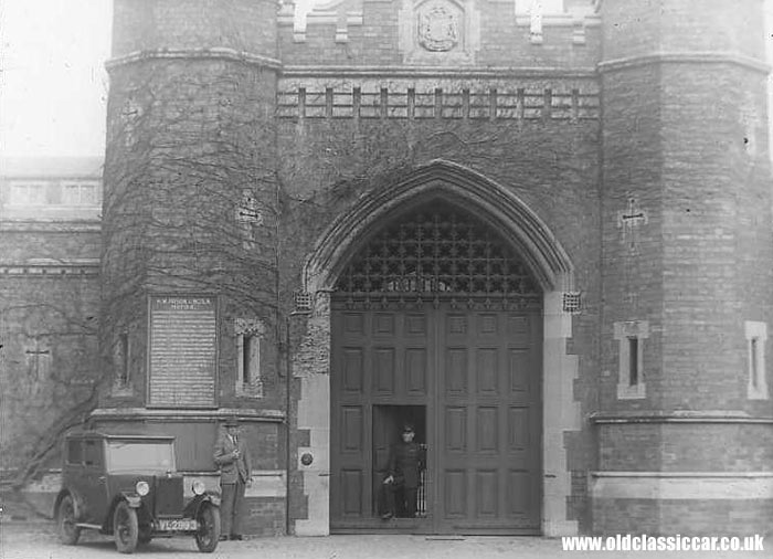 A Morris Minor outside HMP Lincoln